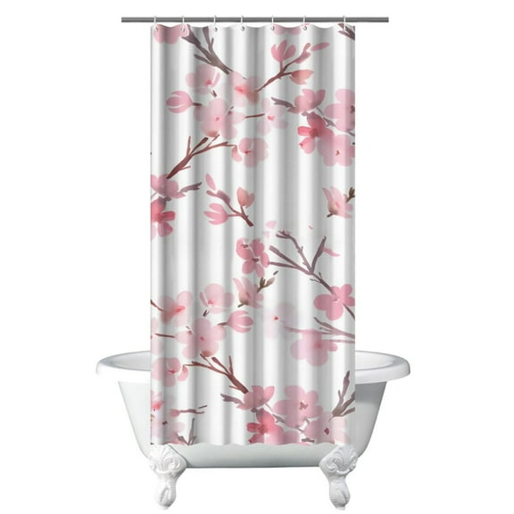 Waterproof Pioneer Shower Curtain 36x72 Inch Polyester Unique Colorful Floral Shower Curtain for Bathroom Hotel Home Decor with 7 Plastic Hooks