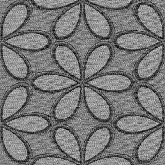 Ahgly Company Machine Washable Indoor Square Transitional Grey Gray Area Rugs, 7' Square