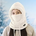 thumbnail image 2 of Kilaqueen Ski Balaclava Face Mask for Women Windproof Winter Warm Neck Cover Helmet Hood Fleece Beanie Hat with Drawstring, 2 of 6