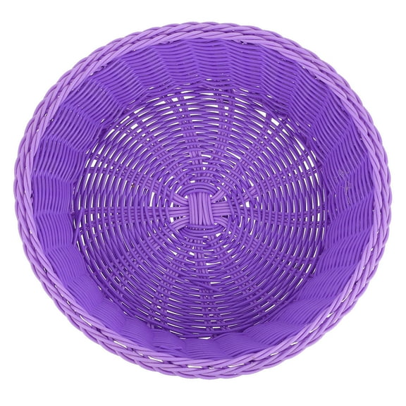 CATIEBYE Plastic Rattan Style Woven Fruit Basket for Home Kitchen Storage and Organization