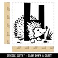 thumbnail image 2 of Animal Alphabet Letter H for Hedgehog Square Rubber Stamp Stamping Scrapbooking Crafting - Small 1.25in, 2 of 7