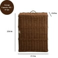 thumbnail image 3 of SOL HOME Martha Resin Wicker Laundry Basket, 1-Bin Brown Hamper, Single Piece, 3 of 6