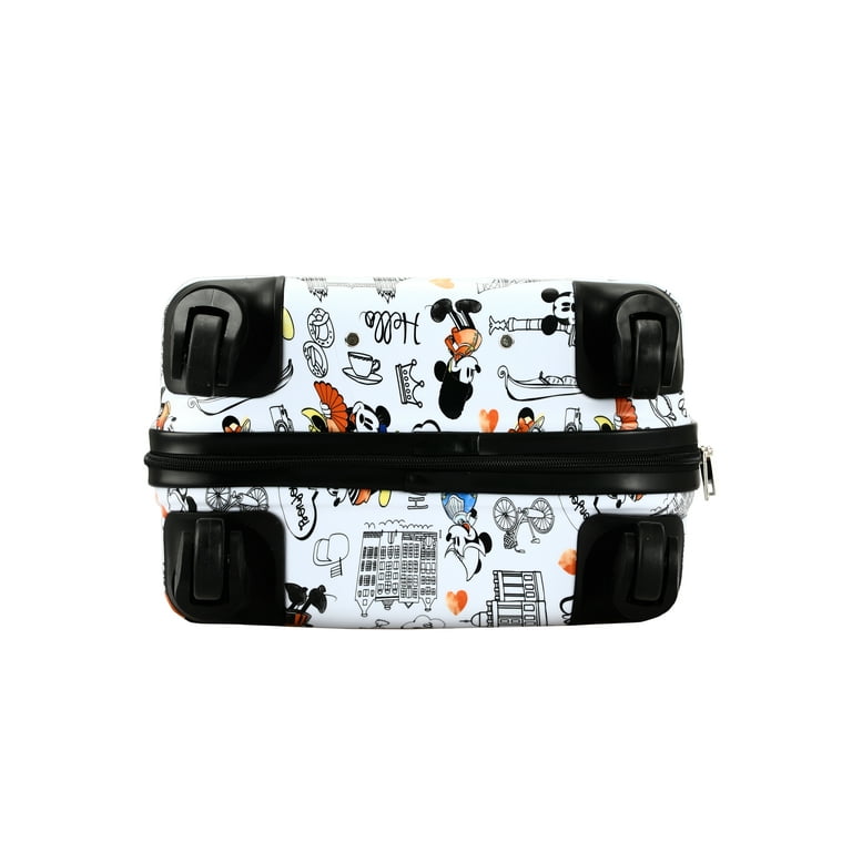 Disney Mickey & Minnie Mouse 3 Piece Hard Shell Travel Suitcase