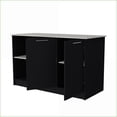 thumbnail image 2 of Kitchen Islands with Storage Cabinets & Open Shelves, Wenge & Onyx 59” Wide | Stationary Kitchen Islands | Rectangular, 2 of 7