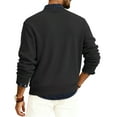 thumbnail image 4 of Men's Round Neck Long Sleeve Ribbed Knit Pullover, Sweater for Cold Weather, Indoor Warmth and Everyday Essentials,Black,3XL, 4 of 7