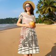 thumbnail image 4 of Easygdp Combine harvester working with tractor para Vestido Transpirable de Mujer, Vestido Suelto de Manga Corta con Pliegues y Bolsillos para el Verano, 4 of 6