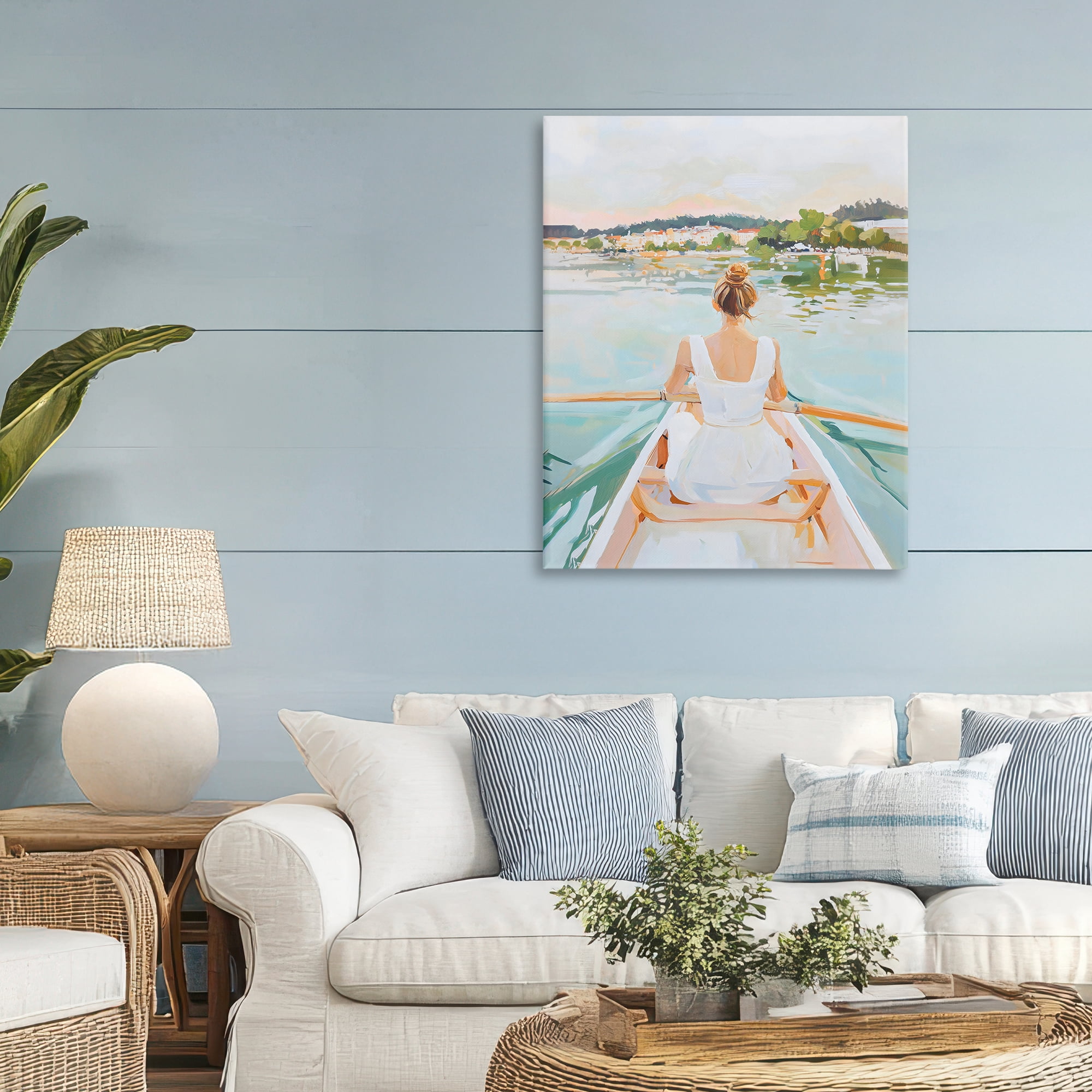 Stupell Industries Girl In Peaceful Canoe Ride Canvas Wall Art, design by The Prints Vibe