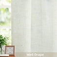 thumbnail image 5 of DriftAway Pinch Pleat Kitchen Curtains Linen Textured Short Curtains for Small Window Bathroom Laundry Room 2 Panels Cafe Curtains Back Tabs Solid Farmhouse Rustic Curtains 30 x 36 Inches Light Linen, 5 of 9