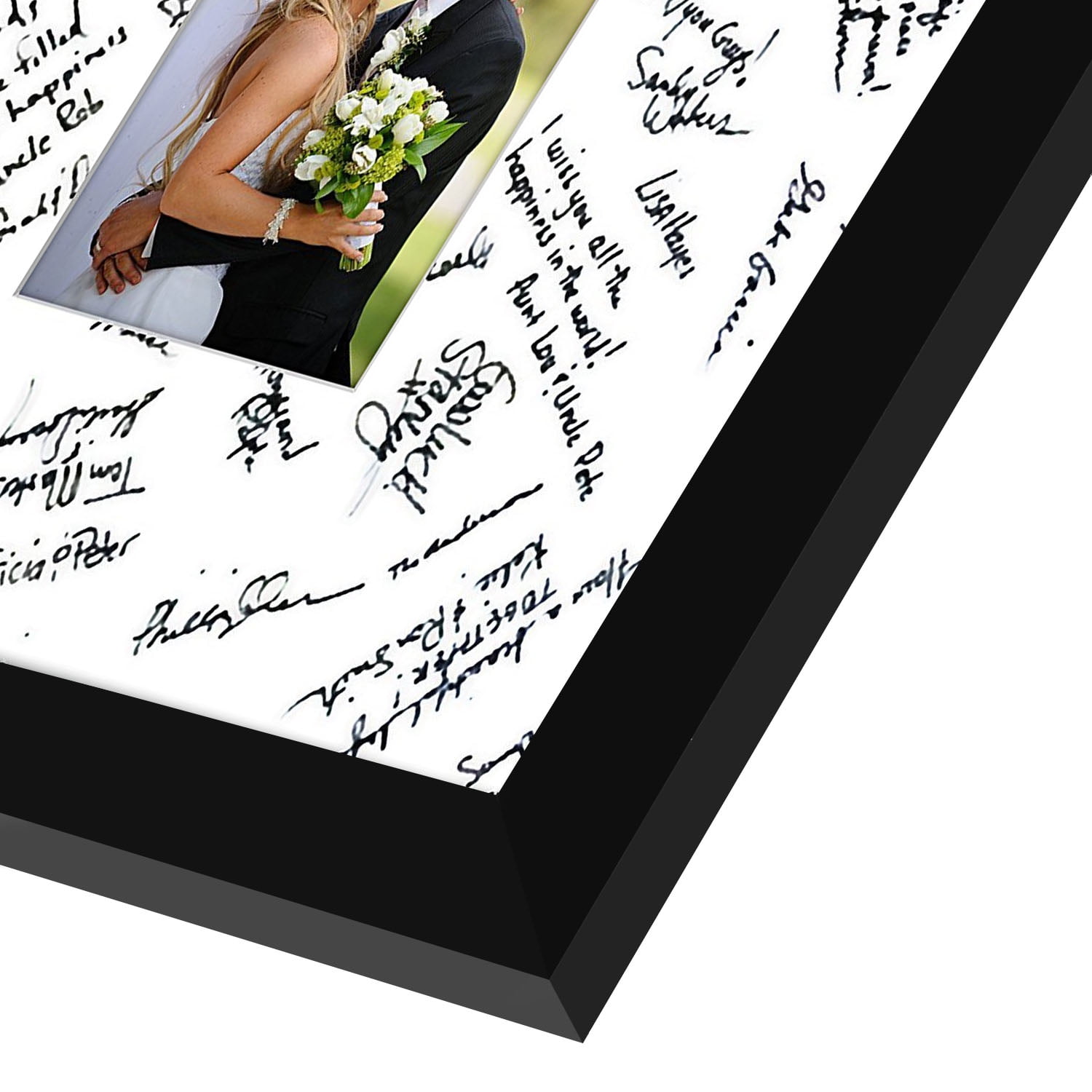 Americanflat 14x14 Wedding Frame with 5x7 mat Glass wedding dedicated providing quality - Black