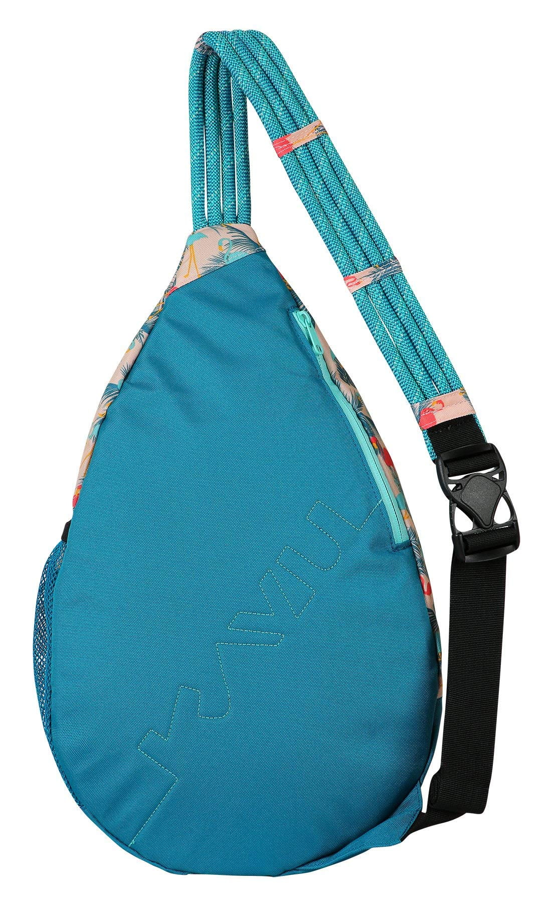 KAVU Paxton Pack Rope Sling Crossbody Bag Flamingo Fest