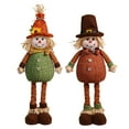 thumbnail image 6 of Scarecrow Plush,Scarecrow Doll,,Autumn Plush Scarecrow Ornaments,,Thanksgiving Scarecrow Decorations,Fall Handmade Fall Harvest Gnome Plush Scarecrow Doll with Long Leg(2pcs/Set 21-19in), 6 of 6