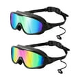 thumbnail image 1 of 2 piezas gafas gafas de piscina gafas resistentes al agua a prueba de fugas con tapones para el tapón para la oreja gafas de natación gafas de, 1 of 8