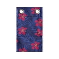 thumbnail image 1 of Tropical Hanging Pocket Organizer, Hibiscus Blossom on Jungle Palm Leaves Caribbean Flower Botany Pastel, Printed Polyester Storage Bag with Pockets, 9" x 16", Persian Blue Dark Coral, 1 of 2