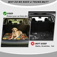 thumbnail image 4 of COEQINE Universal Cargo Liner for Cars SUVs, Scratch-proof Trunk Protection Cute Back Cargo Mat Vehicle Interior Accessories, 29 x 39 Inches, Colorful Hippie Floral Brown, 4 of 7