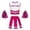 Hot Pink, variant on Girls Outfits The Student Sports Meet Cheer Team Handflowers Girls Spring Clothes,Red,Size 9 -10 Y
