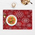 thumbnail image 5 of Placemats Set of 6 Christmas Snowflake Fabric Placemats 12x18 Inch Square Placemat for Kitchen Table Heat Resistant, Easy to Clean Table Placemats, 5 of 6