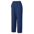 thumbnail image 4 of Pantalones mezclilla Gibobby mujer largos cintura elástica bolsillos sueltos color sólido azul marino S, 4 of 5