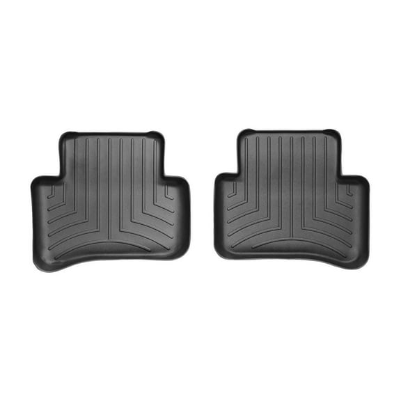 WeatherTech Custom Fit FloorLiners compatible with Mercedes C 32 AMG, C 55 AMG, C-Class - 2nd Row (2-Piece Liner), Black