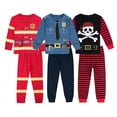 thumbnail image 2 of Pijamas de algodón para niños pequeños, conjunto de ropa de dormir de policía, bombero, unicornio, esqueleto, Carnaval, Halloween, 2 of 4