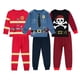 thumbnail image 2 of Pijamas de algodón para niños pequeños, conjunto de ropa de dormir de policía, bombero, unicornio, esqueleto, Carnaval, Halloween, 2 of 4