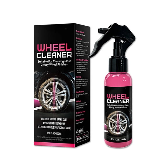 HOARBOEG Wheel Rim Cleaner Spray 100ml Brake Dust Remover for Alloy Wheels Tire Sidewall Oxidation Protection