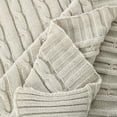 thumbnail image 6 of PiccoCasa Cotton Throw Blanket Cable Knit Decorative Blanket, Beige 70"x78", 6 of 7