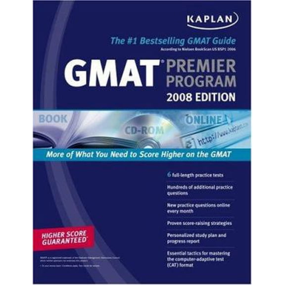 Pre-Owned Kaplan GMAT 2008 Premier Program (w/ CD-ROM) (Paperback) 1419551310 9781419551314
