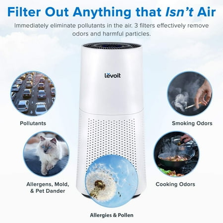 Levoit - Airzone 710 Sq. Ft True HEPA Air Purifier - White
