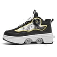 thumbnail image 4 of Roller Skate Shoes for Women Men Four Rounds Children's Roller Skates Shoes That Turn into Rollerskates Sneakers Outdoor Light Shoes with Wheels for Girls Boys, 4 of 12