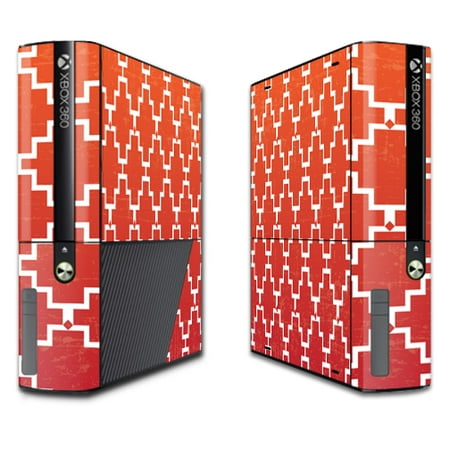 MightySkins Skin Compatible With Microsoft Xbox 360E (3rd Gen) cover wrap skins sticker Cross Hatch