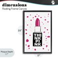 thumbnail image 4 of Stupell Industries Art Deco Think Pink Lipstick Black Floating Frame Canvas Art, 17 x 25, by Martina Pavlova, 4 of 8