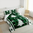 thumbnail image 3 of Castle Fairy Xmas Tree Snowflake 2Pcs Bedding Comforter Set for Teens Boys Girls,Geometric Plaid Grid Twin Comforter Sets,Merry Christmas Breathable Bedding Set,Ultra Soft Home Decor, 3 of 8