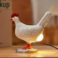 thumbnail image 5 of KOMI Chicken Egg Lamp Funny Chicken lamp with Egg in Butt Lifelike LED Chicken Night Lights with USB Resin Warm Table Light Decor Birthday Christmas Gifts for Kids Friends, 5 of 6