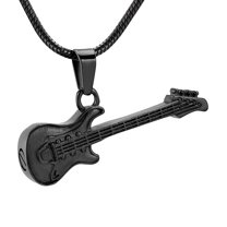 Guitar Cremation Jewelry for Ashes Holder Urn Necklace Lockets for Human Ashes Pet Ashes Pendent for Ashes and Chain for Memorial Musician