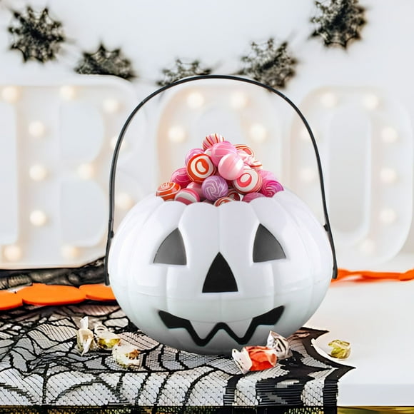 Halloween Pumpkin Buckets Trick or Treat Plastic Candy Basket Jack O Lantern Snack Holder Evil Sweet Holders for Kids Childre
