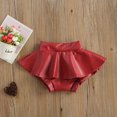 thumbnail image 3 of Xingqing Toddler Infant Baby Girls Kids Culottes Solid Color Ruffled High Waist Pantskirt Short Pants, 3 of 8