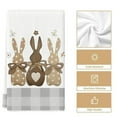 thumbnail image 5 of Grey Bunny Rabbit Eucalyptus Easter Kitchen Towels Dish Towels, 16x24 inch Seasonal Spring Decoration Hand Towels, Easter Polyester Cotton Platter Towel Kitchen Rag Easter Towel, 1 Pack, 5 of 6