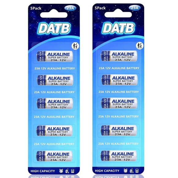 Batería DATB A23 12 V alcalina 23 A (paquete de 10) para control remoto