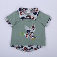 thumbnail image 3 of MEZZALL Boys Cute Print Embroidery Lapel Plaid Two Tops T-Shirt Tshirts Stylish Dailywear, Army Green, 6-12 Months, 3 of 7