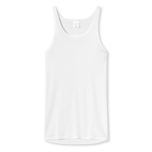 SCHIESSER Camiseta de hombre - Sport Jacket, sin mangas, Original Rib, liso Blanco XL (X-Large)