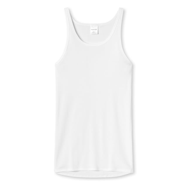 SCHIESSER Camiseta de hombre - Sport Jacket, sin mangas, Original Rib, liso Blanco 3XL (3X-Large)