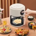 thumbnail image 2 of 4.5 Quart Air Fryer, Borosilicate Glass Basket - Nonstick & Dishwasher Safe, 360° View, Adjustable Temperature, Touch Panel Control, 0-60min Timer 1200W for Home Kitchens (White), 2 of 22