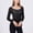 #JUN250508A460 Black, variant on Aloohaidyvio Long Sleeve Tops for Women No Boundaries Trendy Spring See Through Sheer Blouse Slim Fitted Going Out Layering Shirts