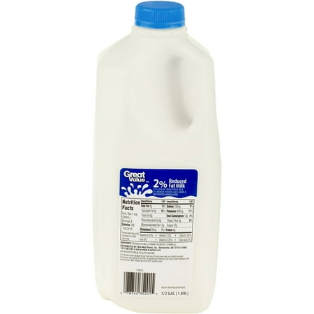 nutrition milk 2 Milk, 1/2 Walmart.com 2 Value gal Reduced Fat  Great