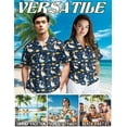 thumbnail image 3 of Netecom Pelican Fish Hawaiian Shirt for Men, Vintage Style, Button Down Summer Beach Short Sleeve, S-5XL, 3 of 6