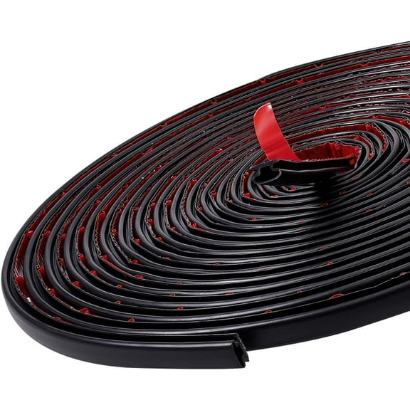 3 Roll 59 Ft Rubber Weather Stripping Seal Strip Black D-Shape Sealing Strip Self-Adhesive Backing Seals Waterproof Soundproof Strip for Windows Door Frame