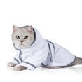 thumbnail image 3 of Pet Bathrobe Dog Cat Towel Coat Absorbent Pet Clothing for After Bath Comfortable Soft Warm, 3 of 6