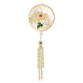 thumbnail image 5 of Tnobhg Retro Plum Orchid Bamboo Chrysanthemum Pattern Brooch Women Faux Pearls Decor Exquisite Tassel Palace Style Pin Clothes Accessories, 5 of 8