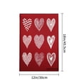 thumbnail image 4 of Amhnf Linen Garden Flag With Nine White Heart Patterns On Red Background For Home Outdoor Garden Yard Decor 12x18 inch, 4 of 5