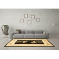 thumbnail image 3 of Ahgly Company Indoor Square Oriental Brown Asian Inspired Area Rugs, 3' Square, 3 of 4